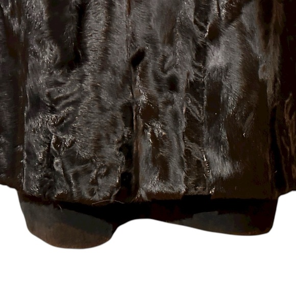 VINTAGE 80s' LOUIS-GUY GIROUX SUEDE/LEATHER/ASTRAKHAN FUR VEST & COAT (SZ 12) - Picture 16 of 16